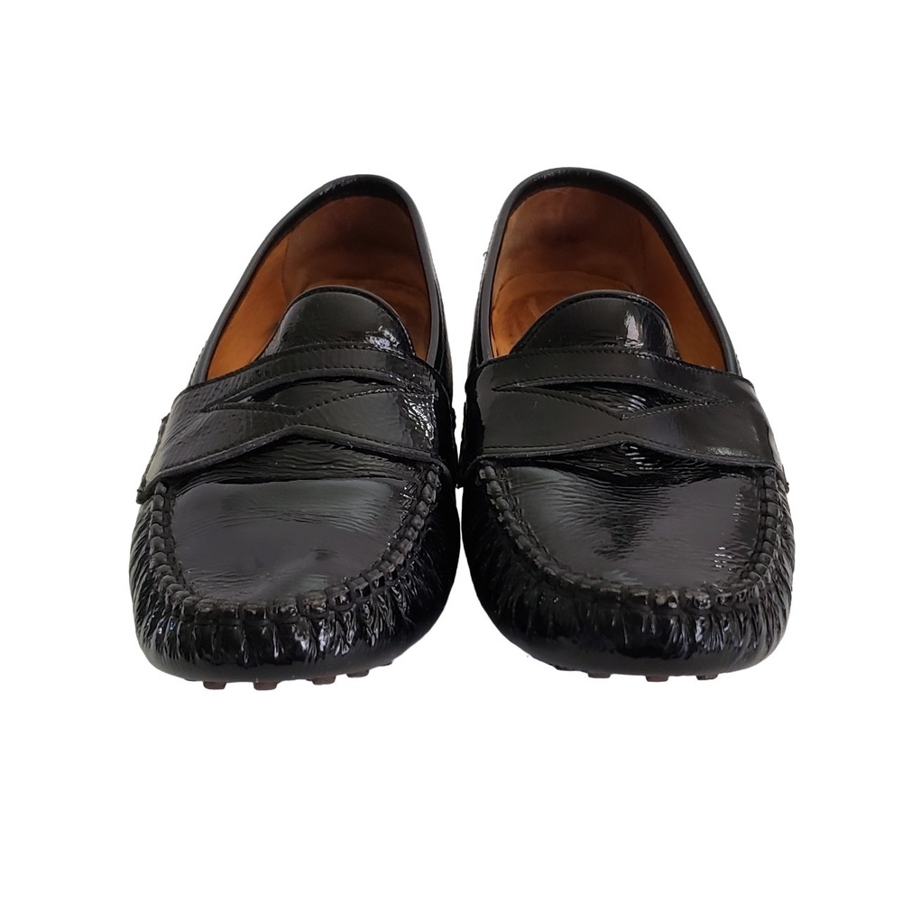 Cole Haan Black Patent Leather Drivers Driving Slippers Loafers Flats Womens 7.5 - Picture 6 of 8